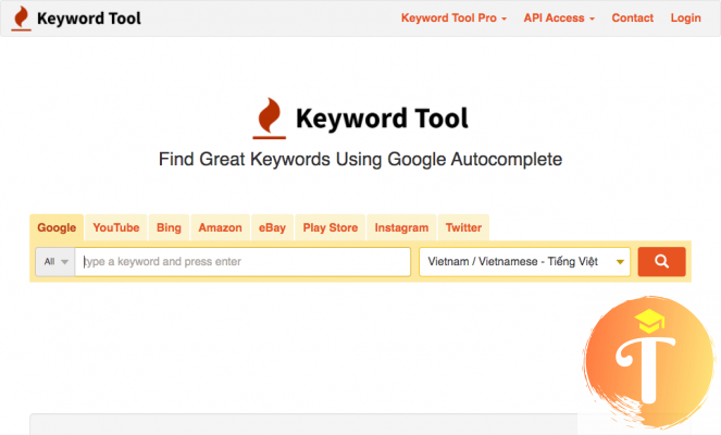 Keywordtool.io là công cụ tìm kiếm từ khoá keyword mạnh mẽ